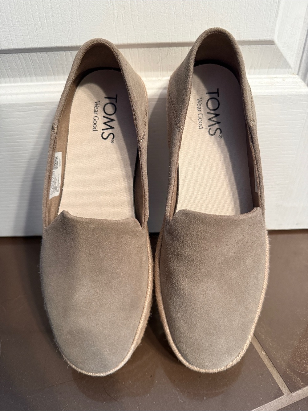 TOMS Carolina Taupe Suede Espadrille